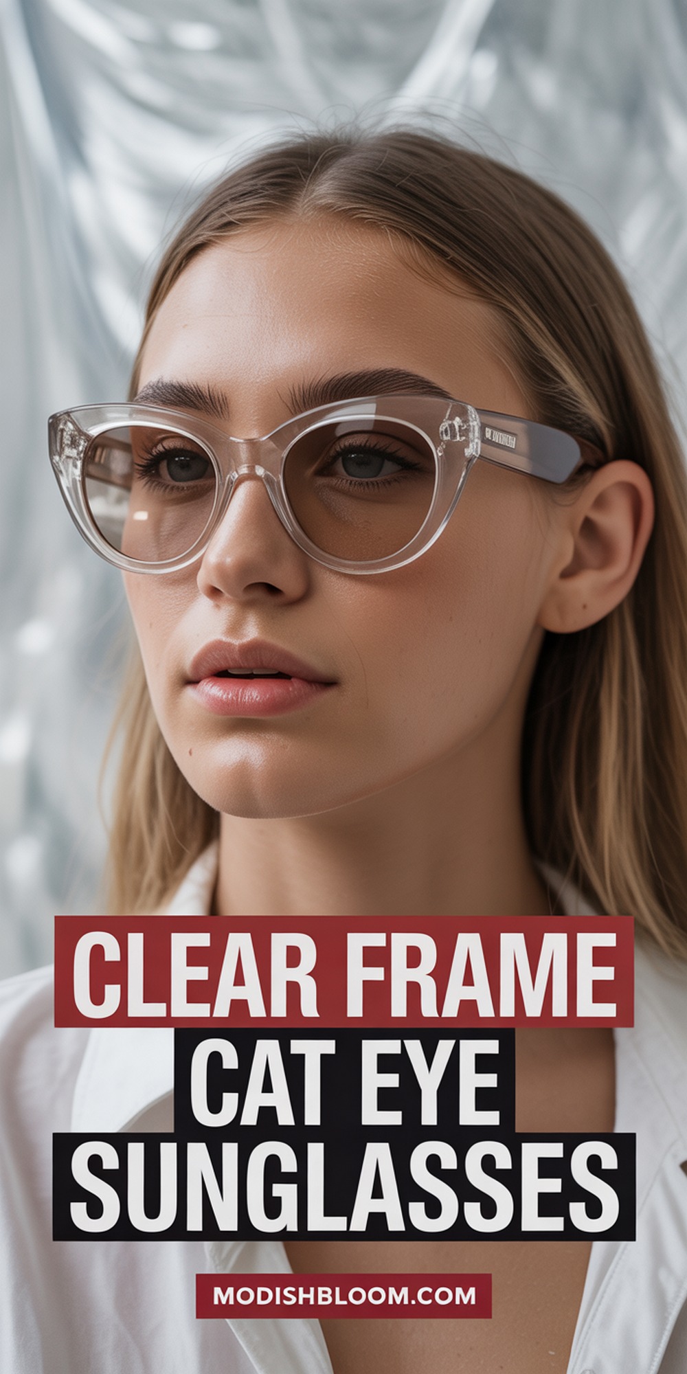 Clear Frame Cat Eye Sunglasses