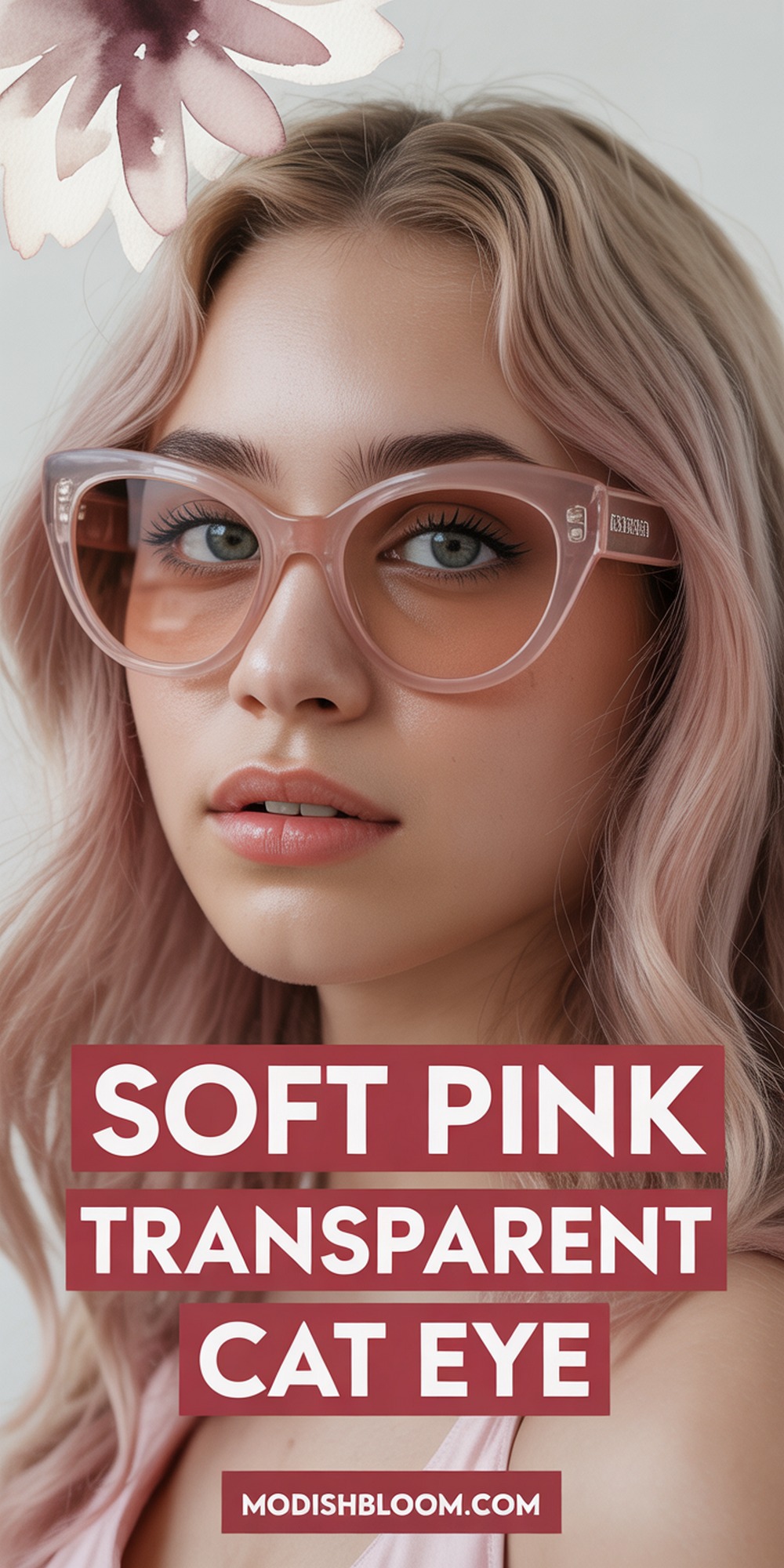 Soft Pink Transparent Cat Eye