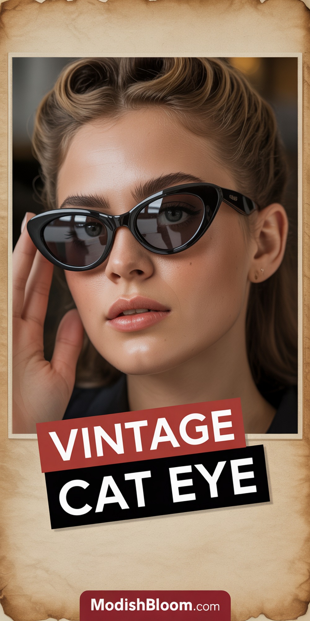 Vintage Black Cat Eye
