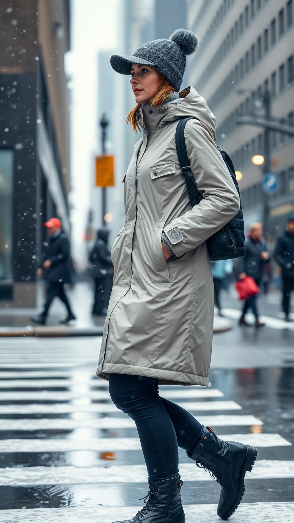 Waterproof Tech Women Winter Cap for Snow Days