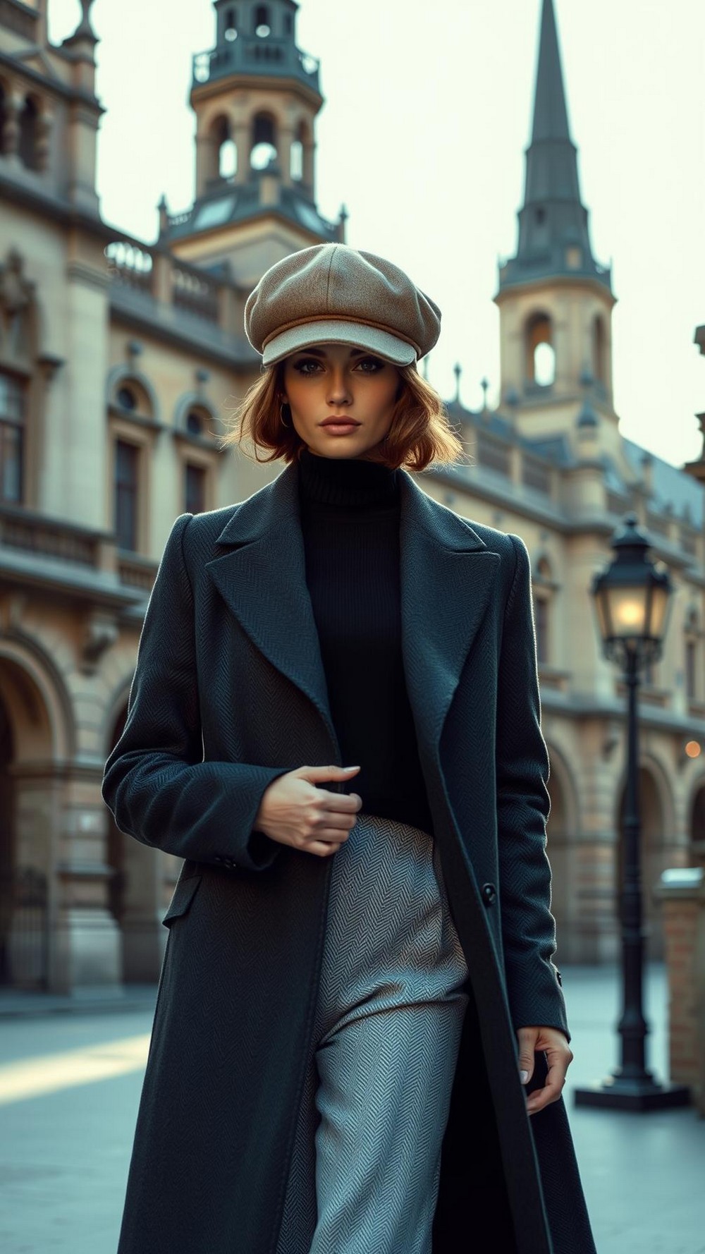 Wool Baker Boy Newsboy Women Winter Cap